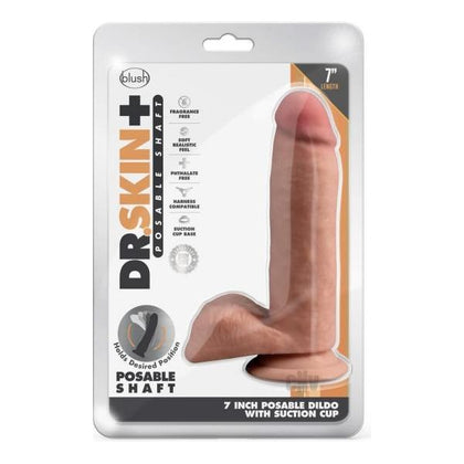 Dr. Skin Plus Posable Dildo With Balls 7 In. Mocha