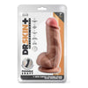 Dr. Skin Plus Girthy Posable Dildo With Balls 7 In. Mocha