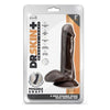 Dr. Skin Plus Posable Dildo With Balls 6 In. Chocolate