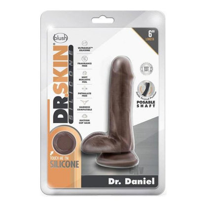 Dr. Skin Dr. Daniel Dildo With Suction Cup Silicone 6 In. Chocolate