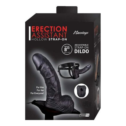 Erection Assistant Hollow Strap-on 8 In. Black