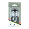 Lux Active Rose Metal Butt Plug 3.5 In. Black