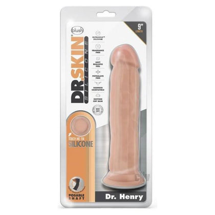 Dr. Skin Dr. Henry Dildo With Suction Cup Silicone 9 In. Vanilla