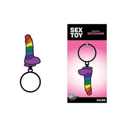 Sex Toy Keychain Rainbow Dildo