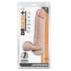 Dr. Skin Plus Thick Posable Dildo With Balls 9 In. Vanilla