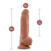 Au Naturel Big Boy Dildo 10 In. Mocha