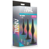 Anal Adventures Platinum Silicone Beginner Plug 3-piece Kit Black