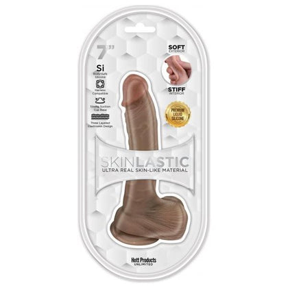 Skinsations Skinlastic Sliding Skin Dildo With Suction Base 7 In.