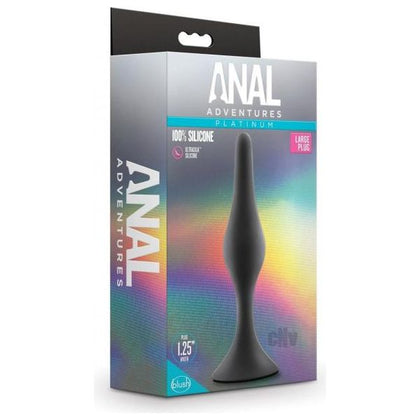 Anal Adventures Platinum Silicone Beginner Plug Large Black