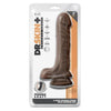 Dr. Skin Plus Posable Dildo With Balls 9 In. Chocolate