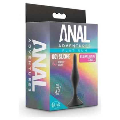 Anal Adventures Platinum Silicone Beginner Plug Small Black