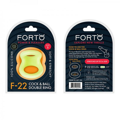 Forto F-22: Double Ring Liquid Silicone 49/50 Mm Glow-in-the-dark