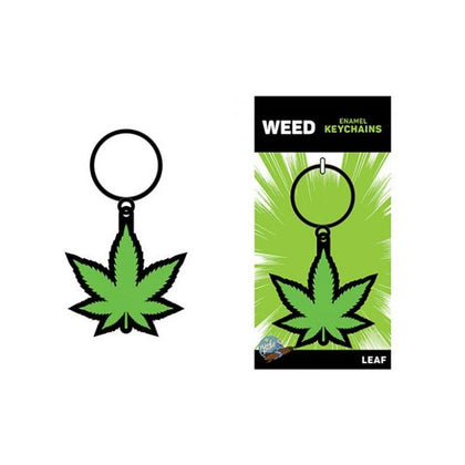 Weed Keychain Green Marijuana Leaf