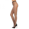 Dreamgirl Double-knitted Fence-net Pantyhose Black Os