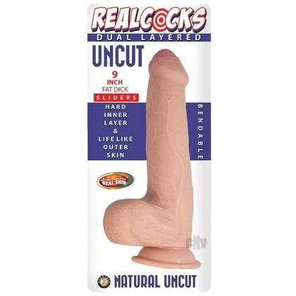 Realcocks Dual Layered Uncut Slider Fat Dick 9 In. Light