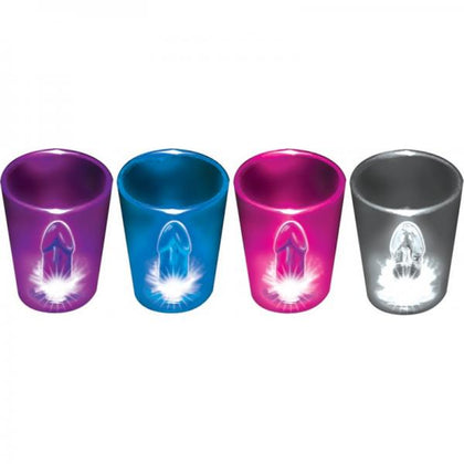 Light Up Cock Shot Glasses 12 Piece Display