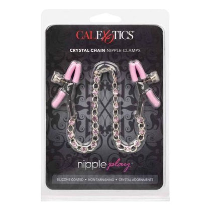 Nipple Play Crystal Chain Clamps Pink