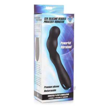 T4m Silicone Beaded Prostate Vibe Black