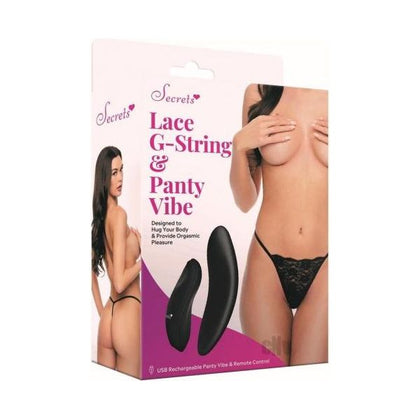 Sk Lace Gstring Panty Vibe Os Black