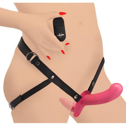 Strap U 28x Dbl Dildo Harness W/rc Pink