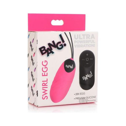 Bang 28x Swirl Silicone Egg Pink