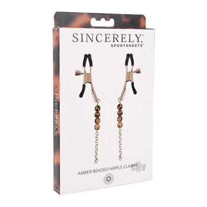 Sincerely Amber Beaded Nipple Clamps