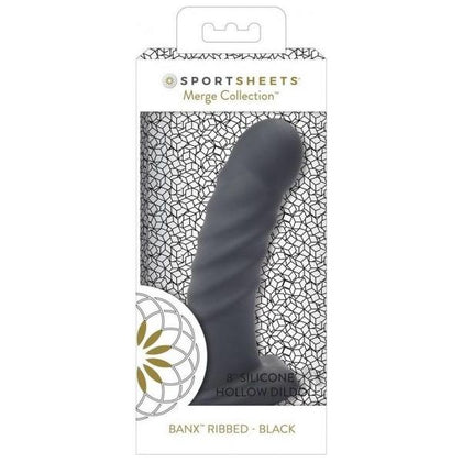 Banx Ribbed Hollow Dildo Black