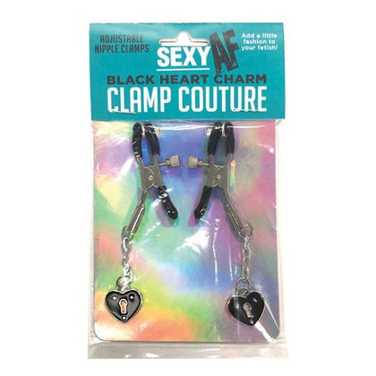 Sexy Af Nipple Clamps Black Hearts