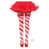 Spandex Candy Cane Thigh High Os Red/wht