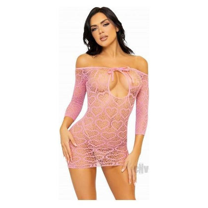 Seamless Heart Mini Dress Keyhole Os Pnk