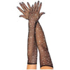 Rhinestone Fishnet Opera Gloves Os Blk