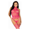 High Neck Halter Bodystocking Os Rasp