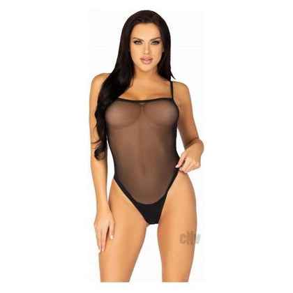 Snap Crotch Cami Bodysuit Thong M/l Blk