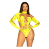 Seamles Asymmetric Thong Bodysuit Os Ylw