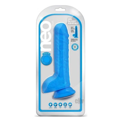 Neo Dual Density Dildo 9` Neon Blue