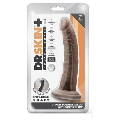 Dr Skin Plus Posable Dildo 7 Chocolate