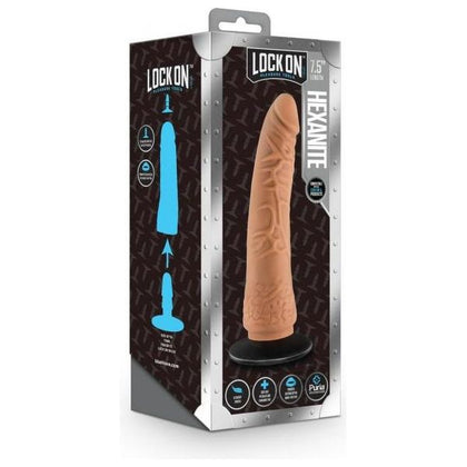 Lock On Hexanite Dildo Mocha 7.5