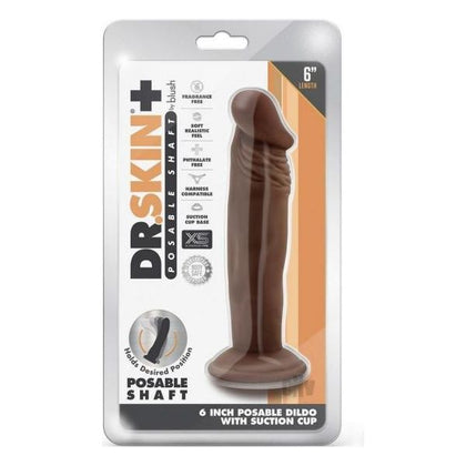 Dr Skin Plus Posable Dildo 6 Chocolate