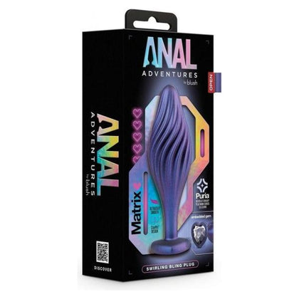 Anal Adv Matrix Swirl Bling Plug Sapphir