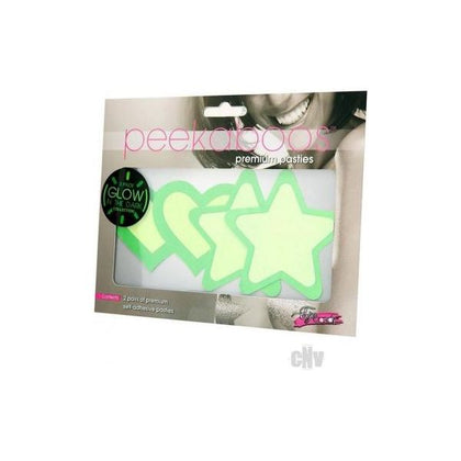 Peekaboo Gitd Hearts/stars Green