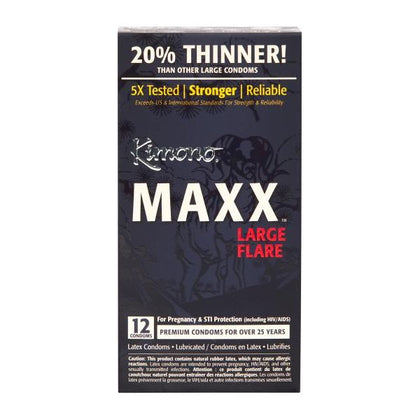 Kimono Maxx Large Flare Condoms 12 Pack