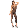 Rene Rofe Animal Crotchless Bodystocking Black O/s