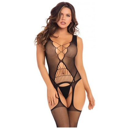 Flight Risk Sheer Bodystocking Black O/S