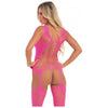 Flight Risk Sheer Bodystocking Pink O/S