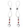 Bijoux De Nip Nipple Halos Heart Charm Red, Clear