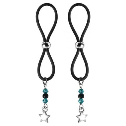 Bijoux De Nip Nipple Halos Star Charm Blue Black