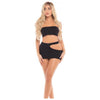 Pink Lipstick Femme Seamless Bandeau & Skirt Black O/s