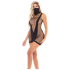 Pink Lipstick Masquerade Mask Dress Black O/s