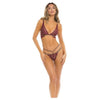 Rene Rofe Lurex Dreams Bra & Thong Burgundy M/l