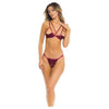 Rene Rofe I Like It Rough Bra & Thong Burgundy M/l